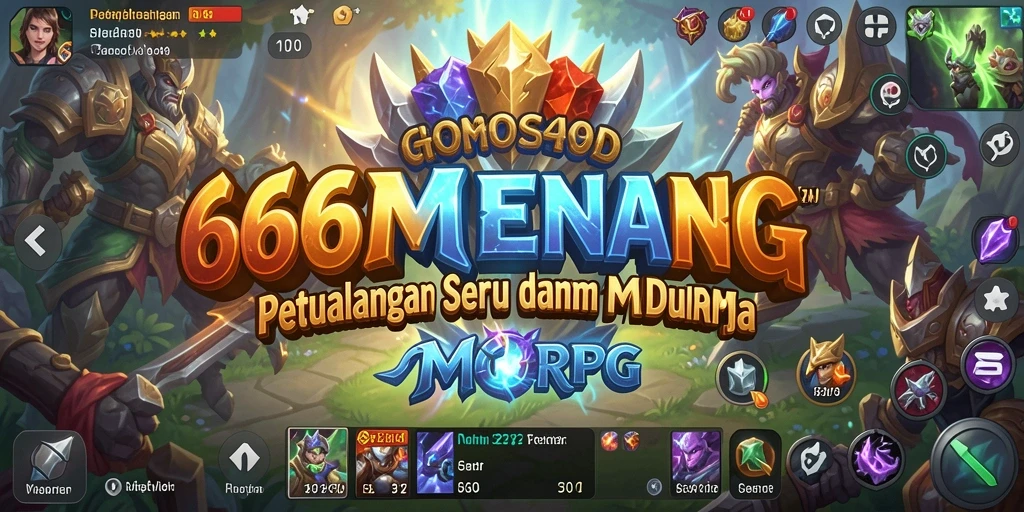 Screenshot gameplay MMORPG 666MENANG menampilkan pertarungan seru dan interaksi sosial.