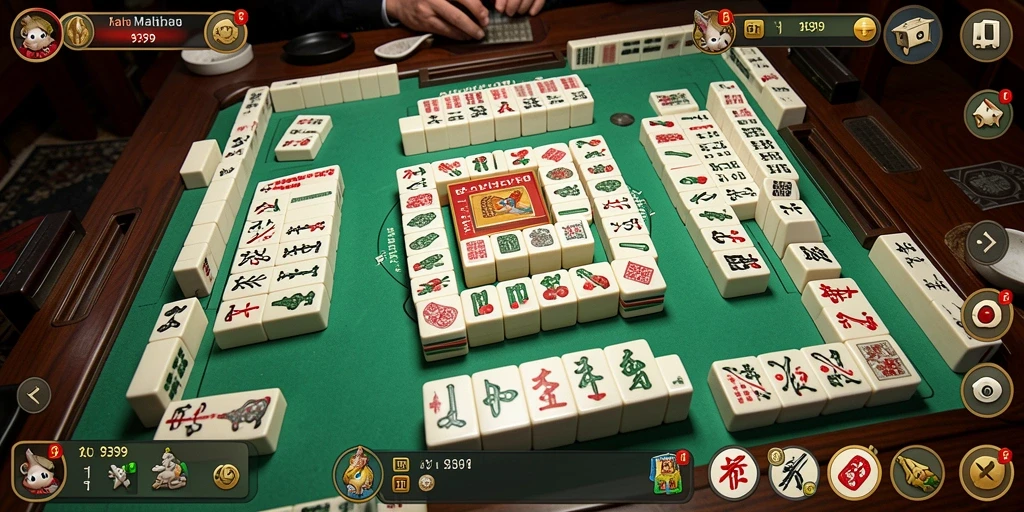 Screenshot gameplay menampilkan serunya permainan Mahjong 9399.