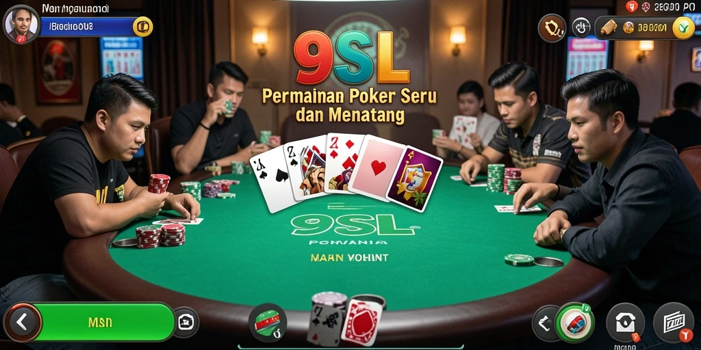 Tampilan gameplay Poker yang menegangkan dan seru.