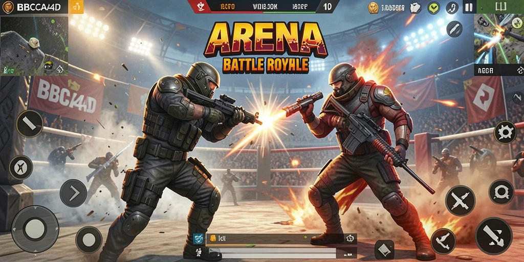 Tampilan seru gameplay Battle Royale di BBCA4D