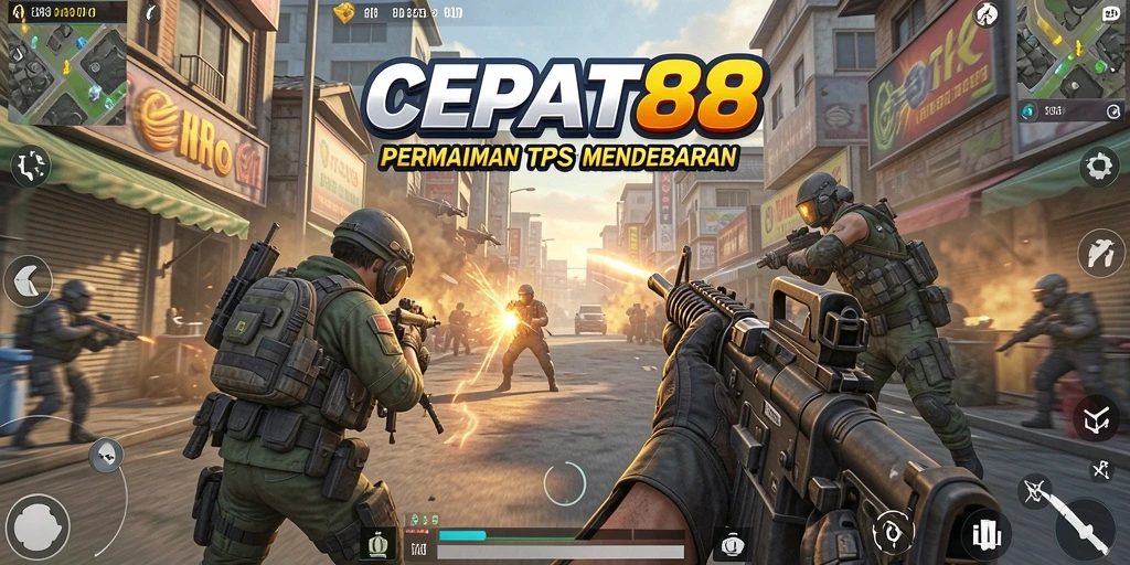 Tampilan gameplay memukau dari CEPAT88 dalam aksi TPS.