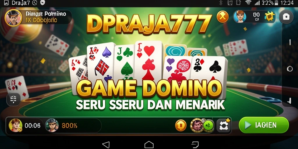 Tampilan gameplay seru DRAJA777 yang penuh strategi Domino.