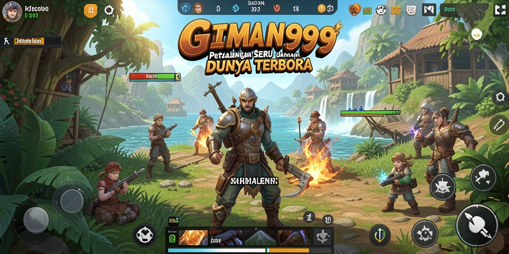 Screenshot GIM999 menampilkan karakter menjelajahi dunia terbuka yang luas.