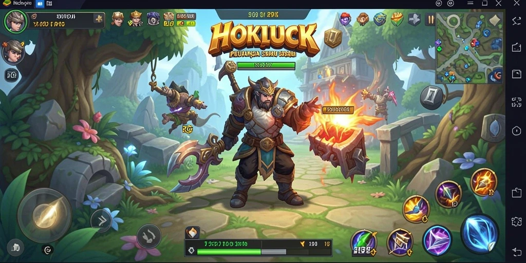 Tampilan gameplay HOKILUCK yang mengesankan dalam petualangan RPG.