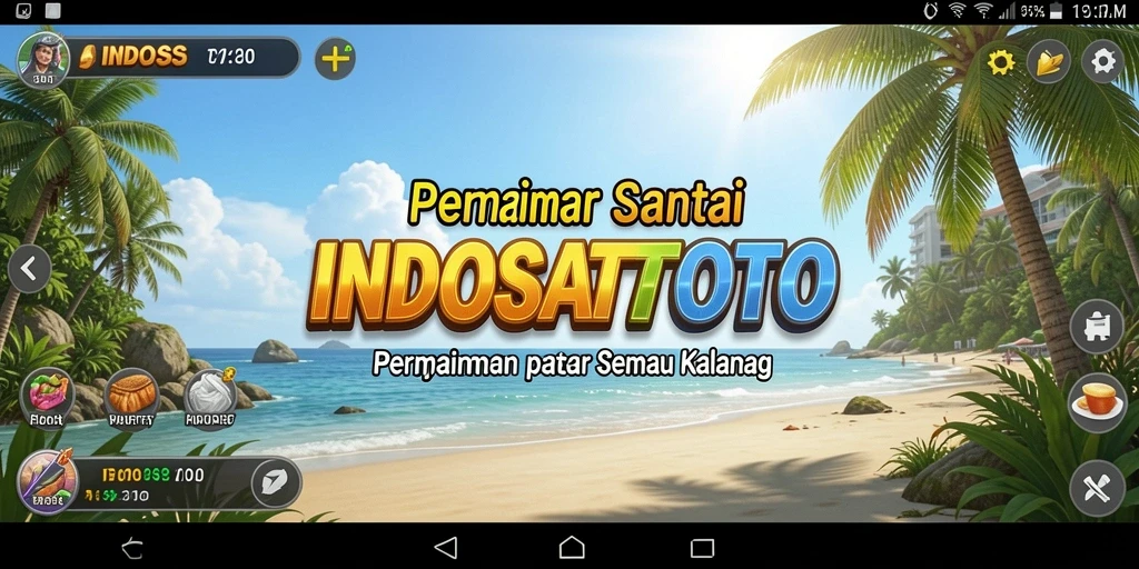 Tangkapan layar gameplay INDOSATTOTO menunjukkan keseruan bermain secara santai.