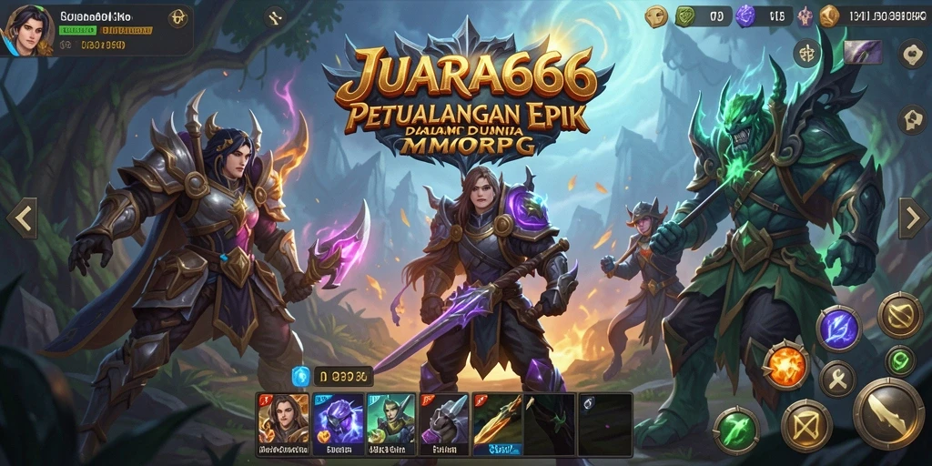 Screenshot gameplay JUARA666 menampilkan aksi pertarungan epik dalam dunia MMORPG.
