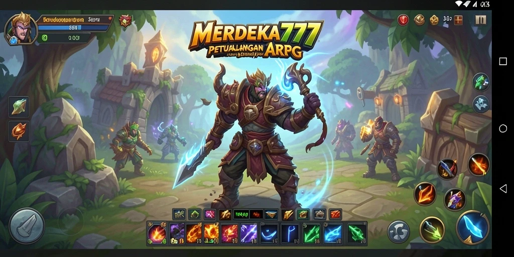 Tampilan gameplay mengesankan dari MERDEKA777 dengan aksi seru ARPG.