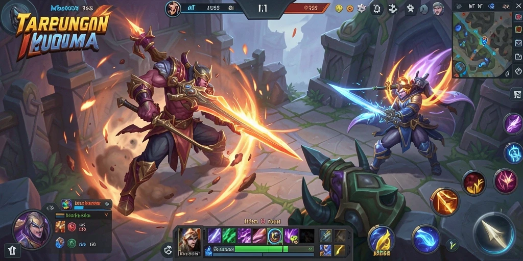 Screenshot gameplay MT966 menampilkan karakter dan aksi pertempuran yang mendebarkan.