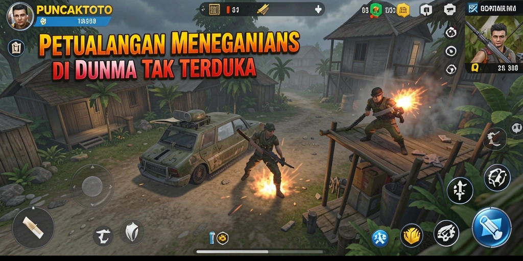 Tampilan gameplay PUNCAKTOTO dengan misi petualangan yang mendebarkan.
