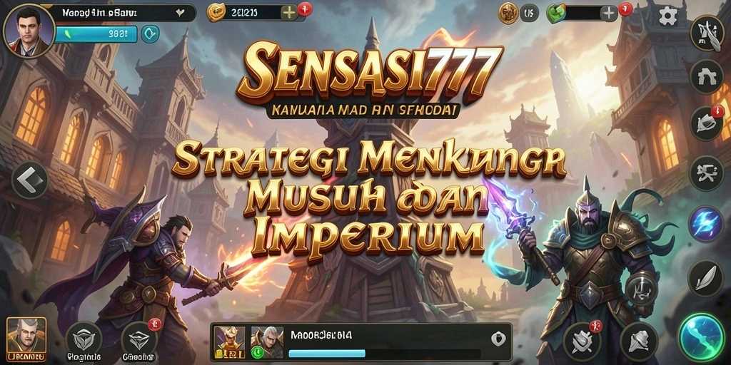 Tampak gameplay yang mendebarkan dan strategis di SENSASI777.