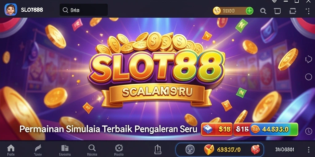 Tampilan utama gameplay SLOT88 yang menarik dan berwarna.