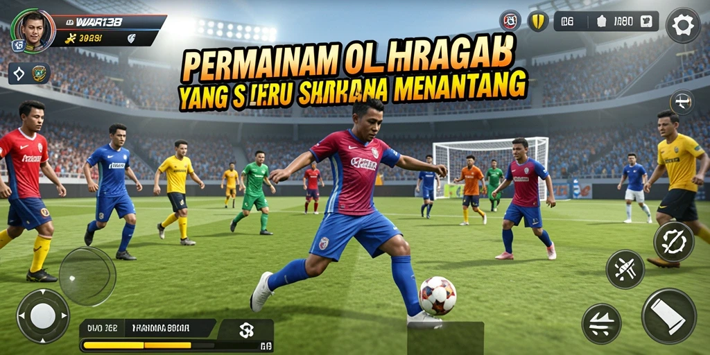 Tampilan gameplay menegangkan dalam permainan olahraga.