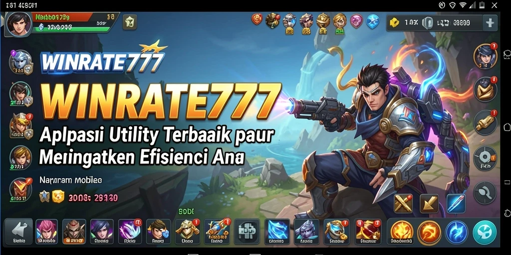 Tampilan aplikasi WINRATE777 yang sederhana dan mudah digunakan.